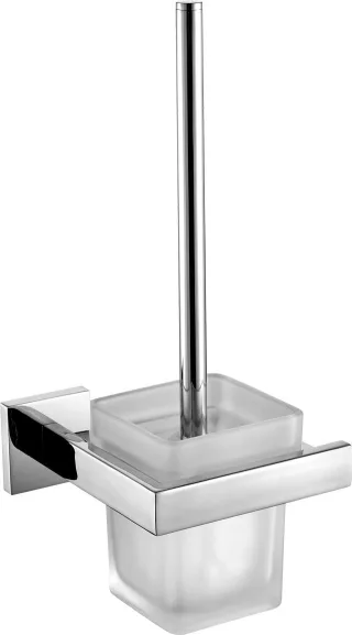 KWC Aquarotter WC-Bürstenhalter, CUBUS, Edelstahl, 147x340x135 mm, AP, hgl, Bürste, Becher, 20001063 2000106353