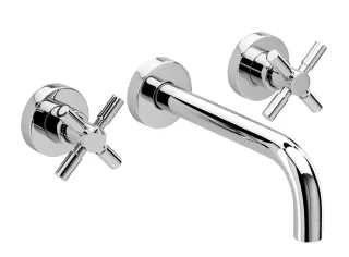 Herzbach LIVING stilo Waschtischarmatur farbset brücke auslauf 160 chrom, 14.959050.2.01 14.959050.2.01