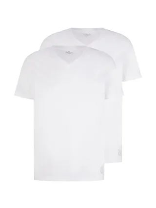 Tom Tailor - Doppelpack T-Shirt white - Gr. - XXL