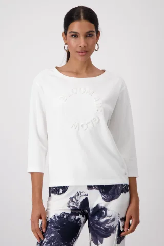 monari - Shirt mit 3D-Emblem off-white - Gr. - 40