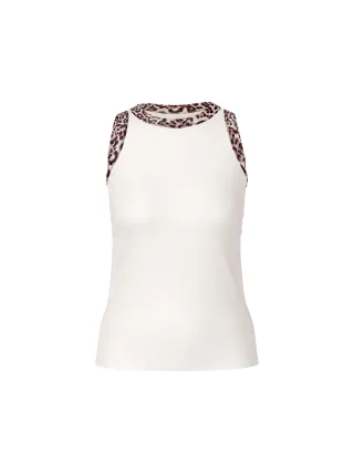 Marc Cain Sports - Top mit Leo Print off-white - Gr. - 42