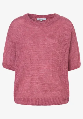 MORE & MORE - Kurzarm-Pullover rosa - Gr. - 44