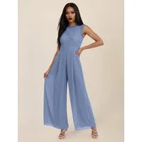 Apart Jumpsuit mit Spitzentop und weitem Bein