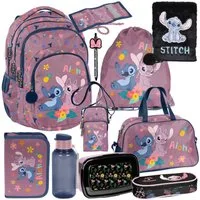 PASO Schulrucksack Mega Schulset XXL - Lilo & Stitch Disney (Schulset, 11-tlg), Schulranzen-Set Für Jungen & Mädchen Klasse 1–4