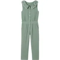 vertbaudet Jumpsuit Mädchen Jumpsuit aus Musselin, bestickter Kragen