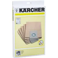 Karcher Filterbeutel Kärcher Papierfiltertüten 6.904-072 5 Stück braun, für 2000E, 2000TE, 3501, 3500E, (5er)