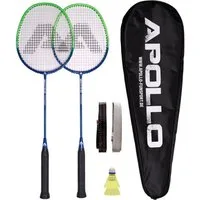 Apollo Badmintonschläger Badminton Set Badminton Match Pro 800, (Set, inkl. 2 Bällen und Tragetasche), inkl. 2 Bällen und Tragetasche