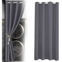 BTTO V&G Türvorhang Thermo Gardinen Vorhang Blickdicht ösen 6 Farben, 3 Größen, Verdunkelungsvorhang 132x203cm/132x244cmThermovorhang