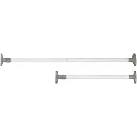 WENKO Garderobenständer Teleskop-Klemmstange HERKULES, Kleiderstange, 47-80 cm, weiß, WENKO, (Kleiderständer)