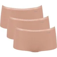 sloggi Panty GO Crush (3er Pack) mit Spitzendetails, Cotton-Mix