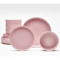 LeGer Home by Lena Gercke Tafelservice Geschirr-Set, Service Belli (12-tlg), 4 Personen, Steingut, Teller Set, runde Form, Scandi Style, 12 Teile, für 4 Personen