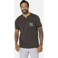 Jan Vanderstorm T-Shirt SEPPOR mit Serafino-Ausschnitt