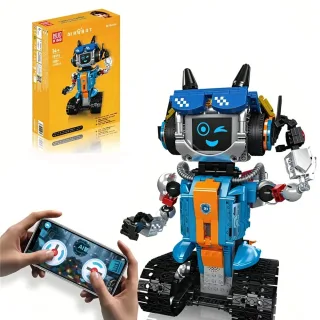 Mold King 15091 15092 Smart Interactive Voice Control Little Star AI Robot Building Block Brick Assembly Kit Science Edu