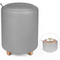 Zedelmaier Sitzhocker rund Hocker Zylindrischer Samthocker Fußbank (Set), Fußbank Hocker ohne Stauraum