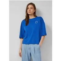s.Oliver Kurzarmshirt T-Shirt T-Shirt mit Front- und Rückenprint im Relaxed Fit