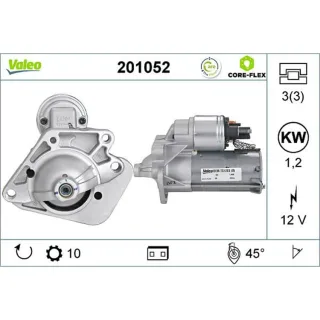 Valeo Starter 1,2 kW Dacia Renault 201052