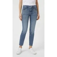 MAC Slim-fit-Jeans RICH SLIM 7/8 flower mit Schmucksteinen