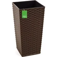 KAGM Pflanzkübel Blumenkübel Blumentopf in Rattan-Optik Pflanzgefäß (inkl. Pflanzeinsatz)