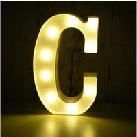 Kopper-24 LED Dekofigur LED Leuchtbuchstabe 3D, 22 cm Buchstabe C, LED