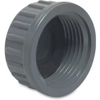 Profec Gewindefitting Gewindekappe PVC-U - 10 bar, grau, 1/2 Zoll IG