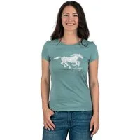 MUSTANG T-Shirt Damen Logo Printshirt Alexia C Logo Slim Fit (1-tlg) Basic Kurzarm Tee Shirt mit Rundhalsausschnitt aus 100% Baumwolle