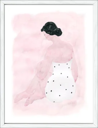 Gerahmtes Bild WOMAN RELAXES