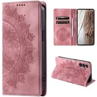 CoverKingz Handyhülle Hülle für Samsung Galaxy A55 5G Handyhülle Flip Case Cover Tasche, Mandala