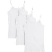 bonprix Shirttop (Packung, 3-tlg) taillierte Passform, ohne Ärmel, aus leichtem Baumwollmaterial