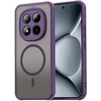 Wigento Handyhülle MagSafe für Xiaomi Redmi Note 15 Pro 5G Hybrid Kameraschutz Lila 6,67 Zoll, MagSafe-kompatibel, frosted Design, stoßfest