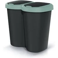 Keden Mülleimer Compacta B Duo 40 L, ein Fach, zwei Deckel