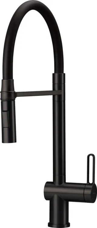 Neuesbad Spültischarmatur mit FLEXIBLE Auslauf, 2-Funktion SPRAY, Schwarz NB1DEBRMN72M1