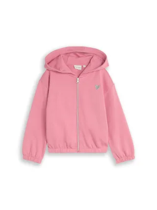 tom tailor kids - Cropped Hoodie Sweatjacke mit Stickerei smooth rose - Gr. - 122