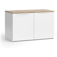 Vicco Kommode Wido, Weiß/Sonoma, 40 x 50 cm mit 2 Türen (1 St)