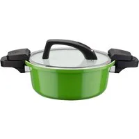 GSW Dampfgartopf Ceramica green, Aluminium (1-tlg), Dampfkochtopf, mehrfache Ceramic-Versielgung, Induktion