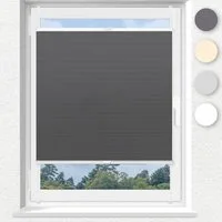 OUBO Plissee ohne Bohren Klemmfix, Sichtschutz und Sonnenschutz, Klemmträger, Lichtdurchlässig Rollo für Fenster & Tür, Klemmfix, mitgelieferten, verstellbaren Klemmträger