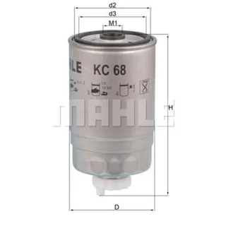 Mahle Kraftstofffilter Opel KC68