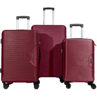 Crosstravel Kofferset Tampa, 4 Rollen, (3 tlg., Hartschalen Trolley Set), Robuste Hartschale mit Stil und Funktionalität