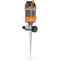 Brandson Kreisregner 6-fach Rasensprinkler mit Erdspieß, 360° Flächenregner, Rasensprenger, für Flächen bis 452 m², 16 cm lang, (1-St), 6 Sprühmuster, Sprühregner, Edelstahl-Erdspieß, einstellbare Sprühhöhe