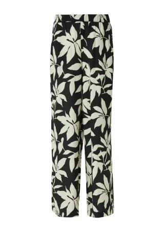 s.Oliver Red Label - Stoffhose mit weitem Bein schwarz - Gr. - 34