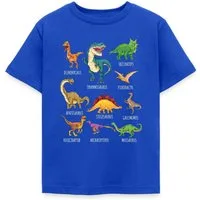 Spreadshirt T-Shirt Dinosaurier Arten Übersicht Dino T-Rex Comic Kinder T-Shirt (1-tlg)
