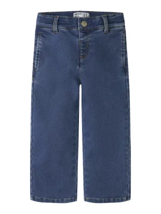 NAME IT - NMFROSE WIDE FLEECE JEANS 6009-AN Medium Blue Denim - Gr. - 92