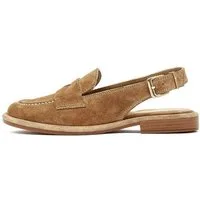 Derimod Pantoletten aus Veloursleder Mules Echtes Leder, Lederfutter, Schnallenverschluss, Slingback-Design
