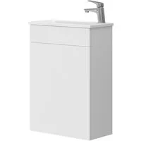 Vicco Badmöbel-Set Amadeo, Weiß/Weiß, 2 Teile, mit Waschbecken, (2-St., 2er Set)
