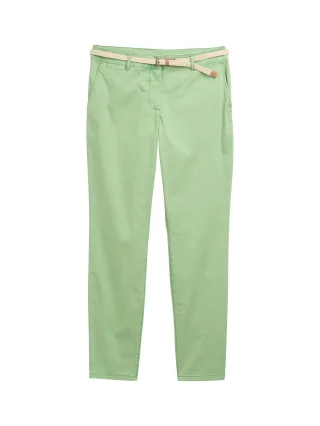 Tom Tailor - Slim Chino Hose mit Gürtel true green - Gr. - 40/32