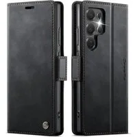 Wörleonline Handyhülle Schutzhülle für Samsung Galaxy, S25 Ultra Hülle mit zwei RFID-geschützten Kartenfächern, Klapphülle