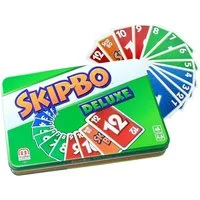 Mattel® Spielesammlung Mattel Games L3671 - Skip-Bo Deluxe in hochwertiger Sammelbox aus Meta