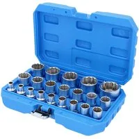Brilliant Tools Steckschlüssel 1/2″ Steckschlüssel-Satz, Zwölfkant, kurz, 21-tlg, 8 - 36 mm BT022405