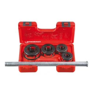 Rothenberger SUPER CUT-Set, Ratschen-Gewindeschneidkluppe,BSPT R, 1/2"-3/4"-1"-1.1/4" im Koffer - 070781X