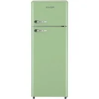 SCHOEPF Kühl-/Gefrierkombination RKG218DSG, 145,60 cm hoch, 54,50 cm breit, LED-Beleuchtung, Retro-Design, 211 Liter Nutzinhalt