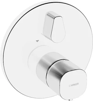 Hansa Funktionseinheit mit Dekorset Thermostat Wanenbatterie Hansaliving 8114, verchr., 81149552 81149552